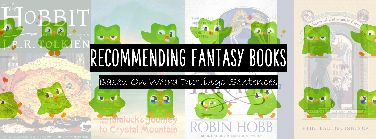 Recommending Books Based On Weird Duolingo Sentences || Fantasy Edition
